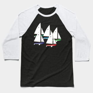 Town Class Sailboats Racing Baseball T-Shirt